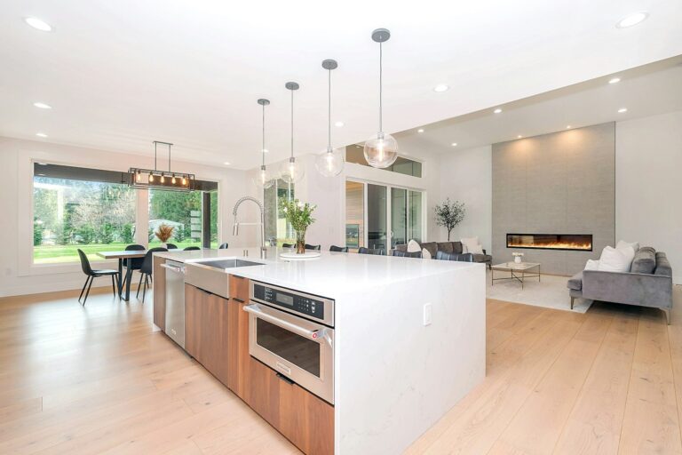 Interior with warm wood tones and soft natural lighting